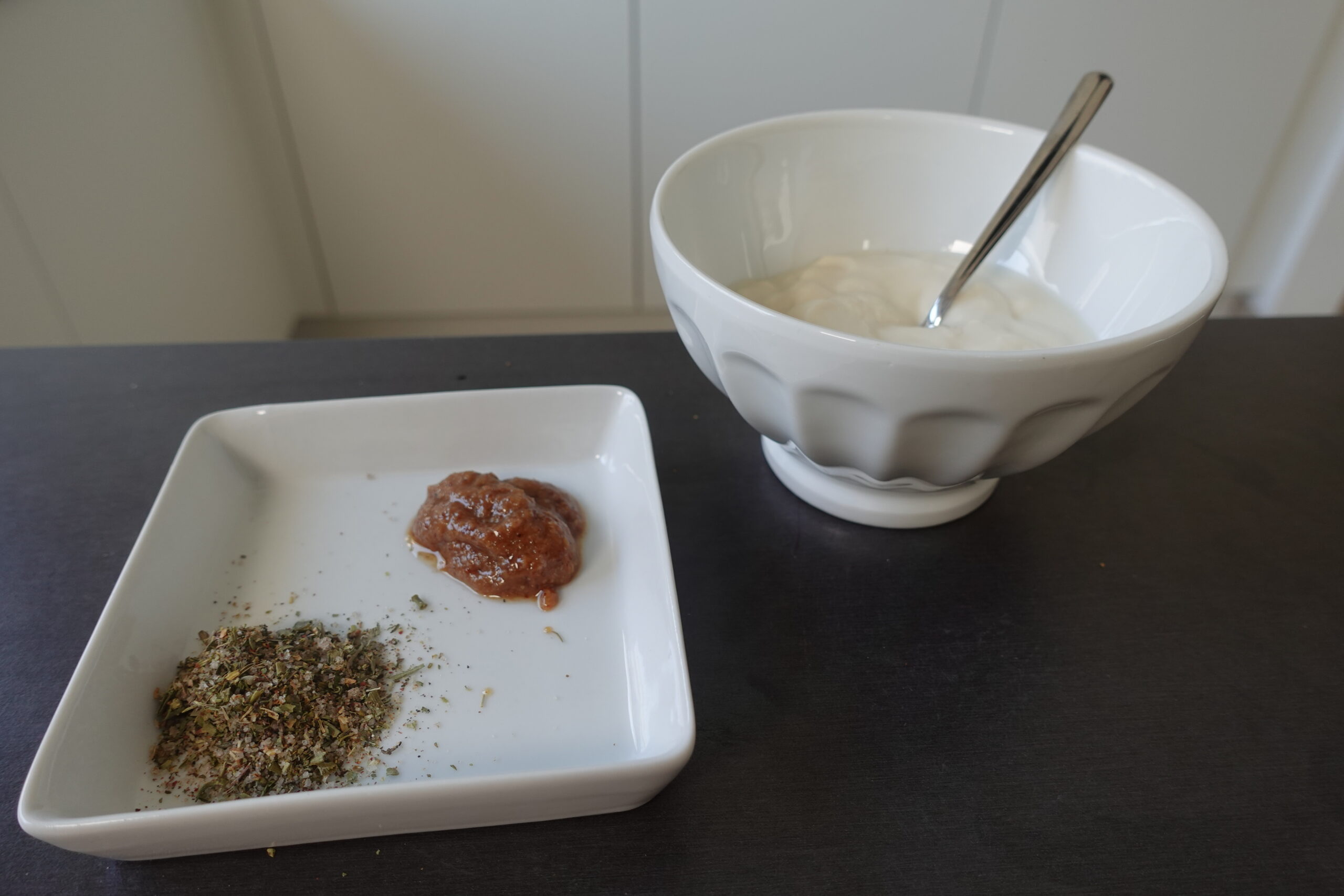veganer Flammkuchen Belag, Sojacreme