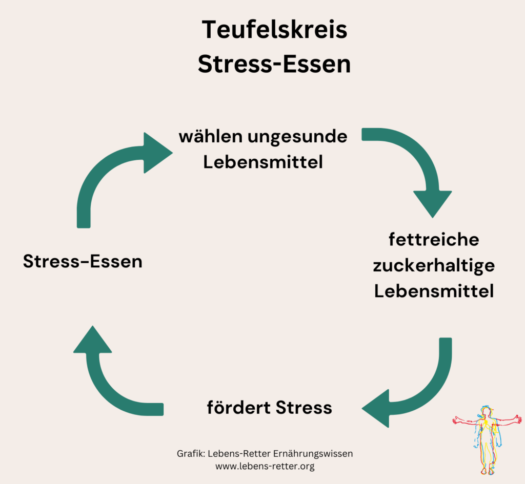 Stress-Essen, Teufelskreis, Grafik, folgen