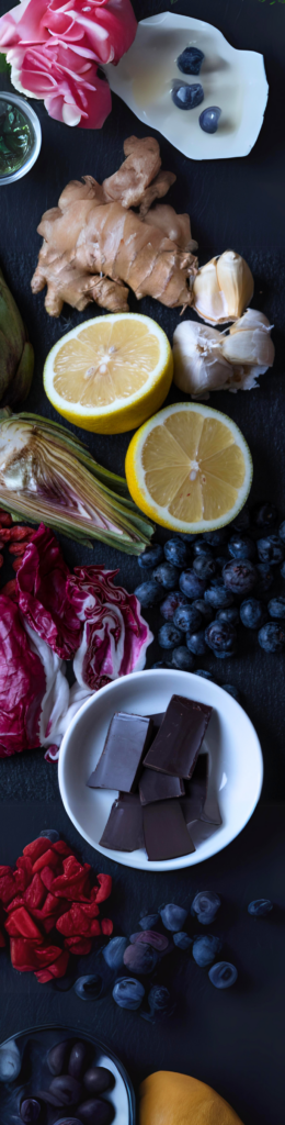 Antioxidantien, Gemüse,Beeren,Ingwer,Zitrone,viel,gesund,essen