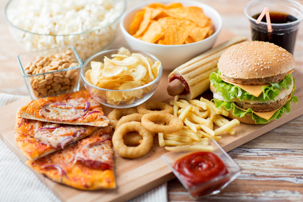 Entzündungsfördernde Lebensmittel,Fast-Food,Fettreich,Zucker,industriell verarbeitet