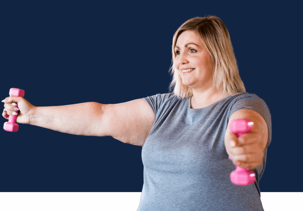 Frau,Muskel,Handeltreining, Stoffwechsel, Gewicht, hilft, gut